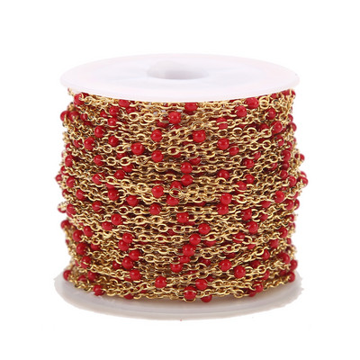 2mm širine 1M lančići od nehrđajućeg čelika za nakit DIY emajlirani ovalni kuglasti lanac s perlama za žene Ogrlice Narukvice Izrada narukvica