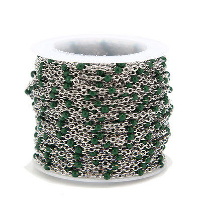 2mm širine 1M lančići od nehrđajućeg čelika za nakit DIY emajlirani ovalni kuglasti lanac s perlama za žene Ogrlice Narukvice Izrada narukvica