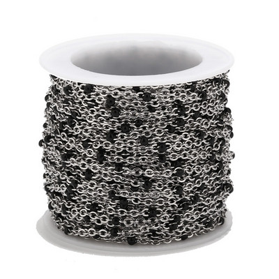 2mm širine 1M lančići od nehrđajućeg čelika za nakit DIY emajlirani ovalni kuglasti lanac s perlama za žene Ogrlice Narukvice Izrada narukvica