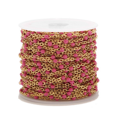 2mm širine 1M lančići od nehrđajućeg čelika za nakit DIY emajlirani ovalni kuglasti lanac s perlama za žene Ogrlice Narukvice Izrada narukvica