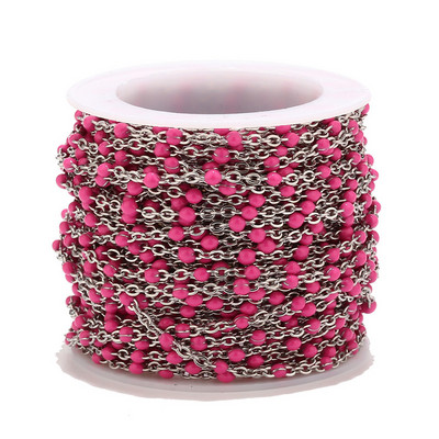 2mm širine 1M lančići od nehrđajućeg čelika za nakit DIY emajlirani ovalni kuglasti lanac s perlama za žene Ogrlice Narukvice Izrada narukvica