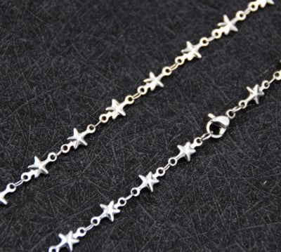 Ručno izrađeni 5 metara lemljeni lančić od pravog pozlaćenog nehrđajućeg čelika sa zvjezdastim privjescima za izradu nakita DIY narukvica Choker Anklet