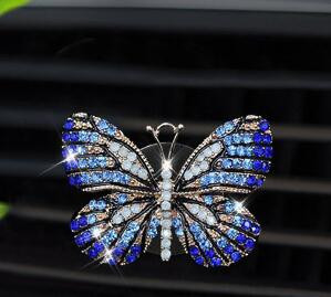 Modeliranje leptira u boji automobilski osvježivač zraka Izvrsni ženski dodaci Metalni kristalni leptir auto parfem Ornament