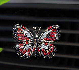 Modeliranje leptira u boji automobilski osvježivač zraka Izvrsni ženski dodaci Metalni kristalni leptir auto parfem Ornament