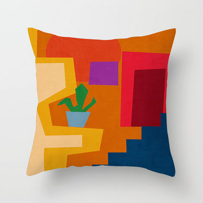 Nordijsko svjetlo, luksuzni kauč s printom, kreativna navlaka za jastuk, apstraktna uljana slika, jastučnica, uređenje doma, posteljina za automobile za zabave