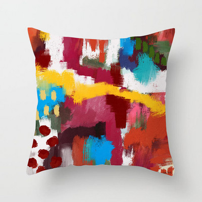 Nordijsko svjetlo, luksuzni kauč s printom, kreativna navlaka za jastuk, apstraktna uljana slika, jastučnica, uređenje doma, posteljina za automobile za zabave