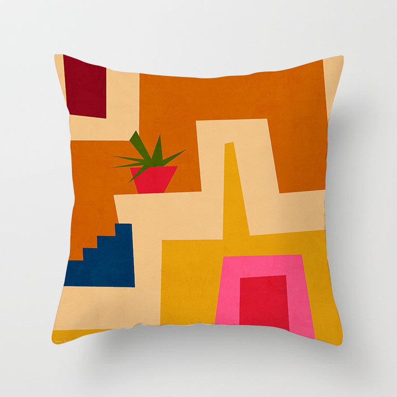 Nordijsko svjetlo, luksuzni kauč s printom, kreativna navlaka za jastuk, apstraktna uljana slika, jastučnica, uređenje doma, posteljina za automobile za zabave