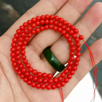 Veleprodajne perle od prirodnog kamena tamnocrvene koraljne okrugle šarmirane labave perle za izradu nakita 2mm-12mm odaberite veličinu diy narukvica 15"