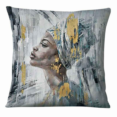 Dekoracija jastuka za dom Nova klasična ljepota Jastučnica s umjetničkim printom Retro zlatna folija Jastučići od lanene posteljine Ukrasni jastuk Almofadas