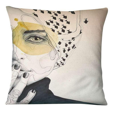 Dekoracija jastuka za dom Nova klasična ljepota Jastučnica s umjetničkim printom Retro zlatna folija Jastučići od lanene posteljine Ukrasni jastuk Almofadas