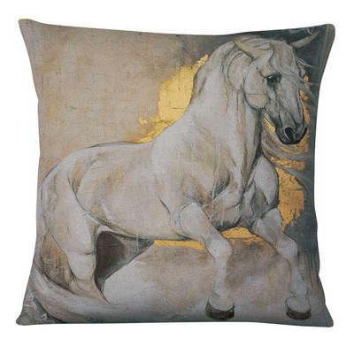 Dekoracija jastuka za dom Nova klasična ljepota Jastučnica s umjetničkim printom Retro zlatna folija Jastučići od lanene posteljine Ukrasni jastuk Almofadas