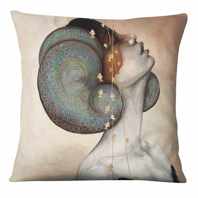 Dekoracija jastuka za dom Nova klasična ljepota Jastučnica s umjetničkim printom Retro zlatna folija Jastučići od lanene posteljine Ukrasni jastuk Almofadas