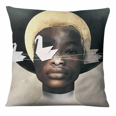 Dekoracija jastuka za dom Nova klasična ljepota Jastučnica s umjetničkim printom Retro zlatna folija Jastučići od lanene posteljine Ukrasni jastuk Almofadas