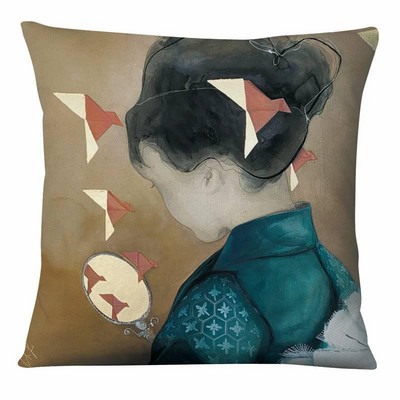 Dekoracija jastuka za dom Nova klasična ljepota Jastučnica s umjetničkim printom Retro zlatna folija Jastučići od lanene posteljine Ukrasni jastuk Almofadas