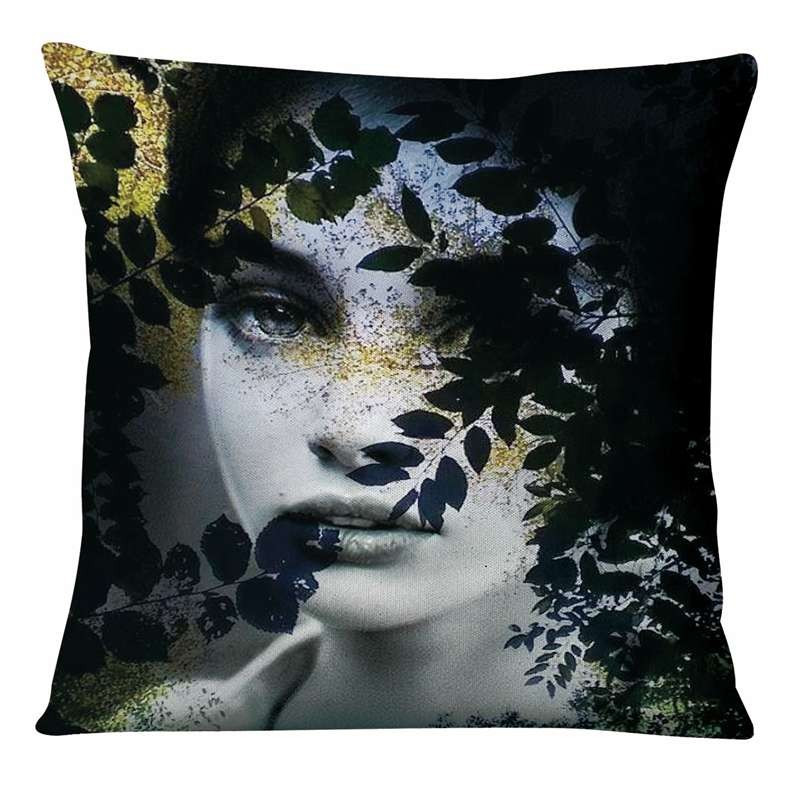 Dekoracija jastuka za dom Nova klasična ljepota Jastučnica s umjetničkim printom Retro zlatna folija Jastučići od lanene posteljine Ukrasni jastuk Almofadas