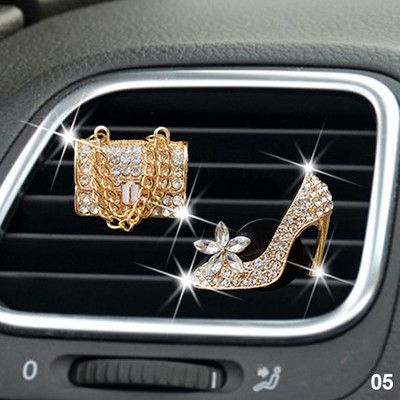 Crystal Diamond Crown Dodaci za automobile za djevojčice Torbica s dijamantima Kristalne visoke potpetice Osvježivač automobila Parfem Difuzor Rođendanski dar