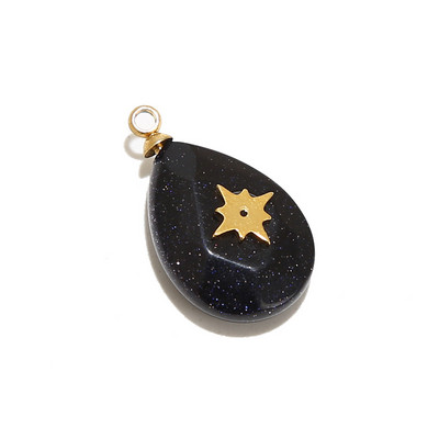 4 komada prirodnog kamena od nehrđajućeg čelika, privjesci u obliku suze, dragi kamen, privjesci u obliku kapi vode za DIY ogrlice, perle za izradu nakita