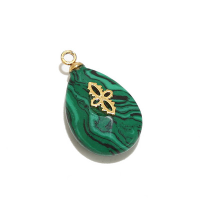 4 komada prirodnog kamena od nehrđajućeg čelika, privjesci u obliku suze, dragi kamen, privjesci u obliku kapi vode za DIY ogrlice, perle za izradu nakita