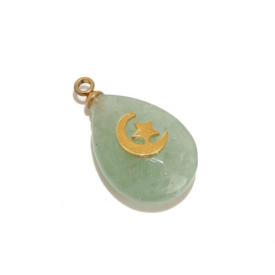 4 komada prirodnog kamena od nehrđajućeg čelika, privjesci u obliku suze, dragi kamen, privjesci u obliku kapi vode za DIY ogrlice, perle za izradu nakita