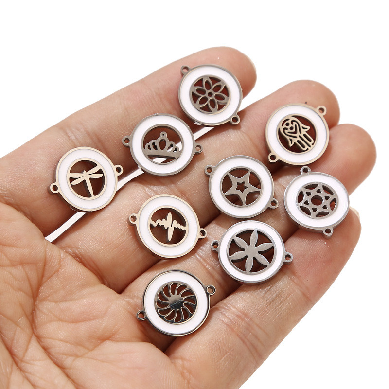 5 kom od nehrđajućeg čelika 1,5 mm zvjezdasti konektori za privjeske zlatne emajlirane karike privjesci perle za izradu nakita ogrlice narukvice