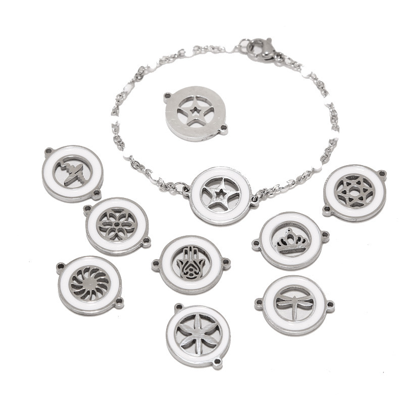 5 kom od nehrđajućeg čelika 1,5 mm zvjezdasti konektori za privjeske zlatne emajlirane karike privjesci perle za izradu nakita ogrlice narukvice