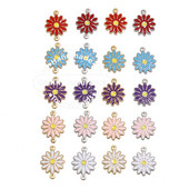 5 komada nehrđajućeg čelika emajl plavo bijelo ružičasto suncokret šarm privjesci za ogrlicu zlatna tratinčica DIY narukvica konektori nalazi