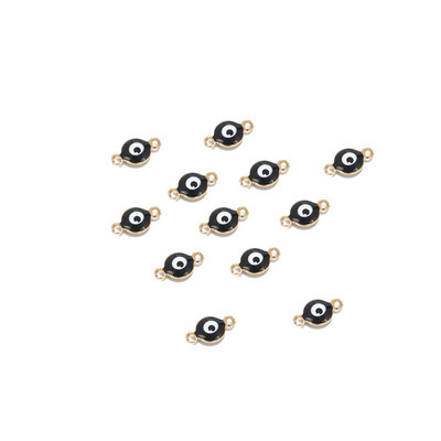 20PCS konektori za privjeske Nehrđajući čelik Zlatni emajl Evil Eyes Privjesci Konektor za narukvicu Gležanj Nakit DIY Izrada rukotvorina