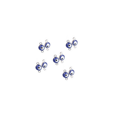 20PCS konektori za privjeske Nehrđajući čelik Zlatni emajl Evil Eyes Privjesci Konektor za narukvicu Gležanj Nakit DIY Izrada rukotvorina