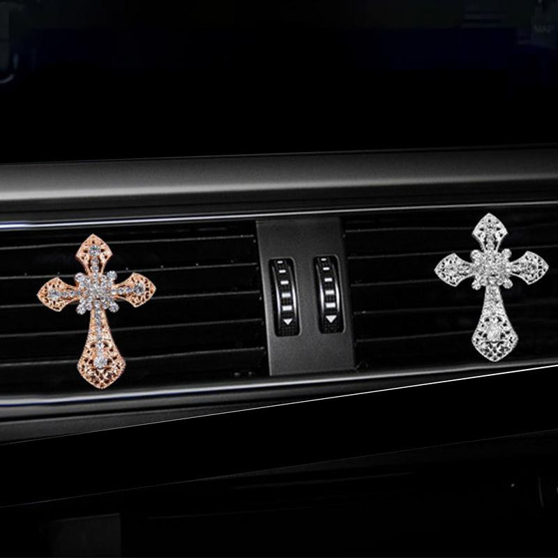 Parfem za automobil Osvježivač zraka Bling Cross Stezaljke za ventilacijske otvore automobila Automatski osvježivači zraka Štipaljke za ventilacijske otvore za žene Difuzor mirisa za unutrašnjost automobila