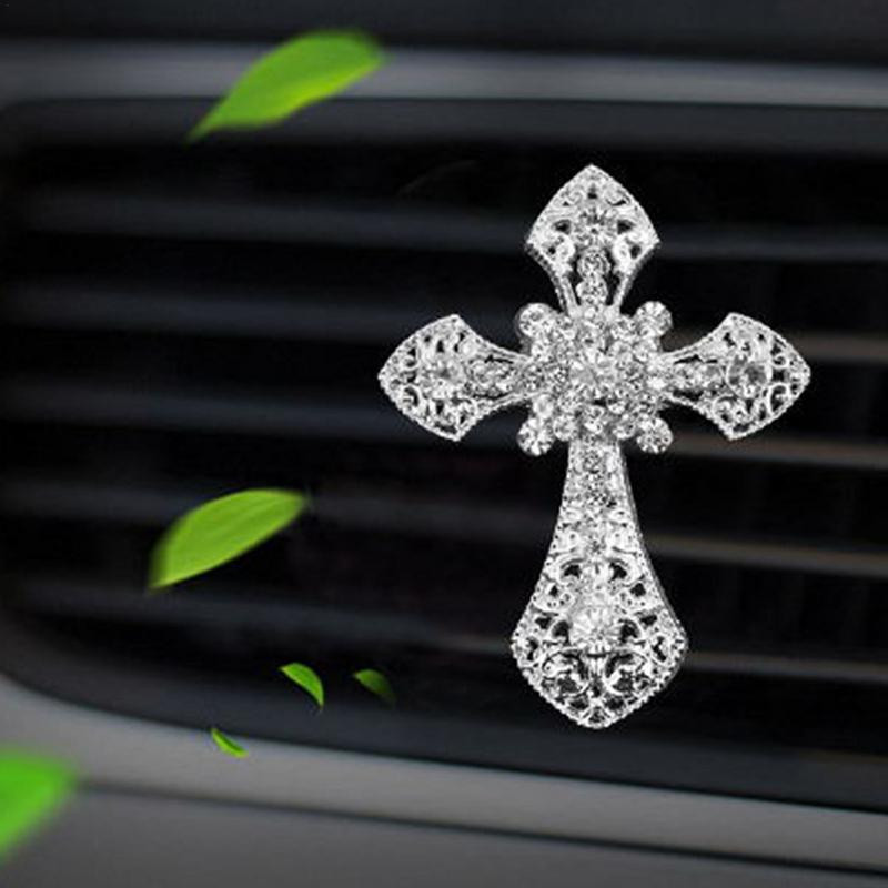 Parfem za automobil Osvježivač zraka Bling Cross Stezaljke za ventilacijske otvore automobila Automatski osvježivači zraka Štipaljke za ventilacijske otvore za žene Difuzor mirisa za unutrašnjost automobila