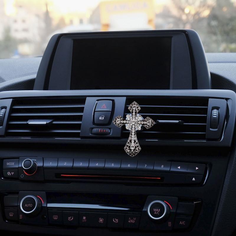 Parfem za automobil Osvježivač zraka Bling Cross Stezaljke za ventilacijske otvore automobila Automatski osvježivači zraka Štipaljke za ventilacijske otvore za žene Difuzor mirisa za unutrašnjost automobila