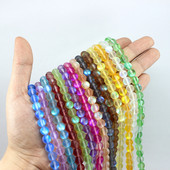 Višebojni mat mjesečev kamen, austrijsko kristalno staklo, okrugle labave perle 6/8/10/12 mm 15 inča za izradu nakita, DIY, ogrlica, narukvica