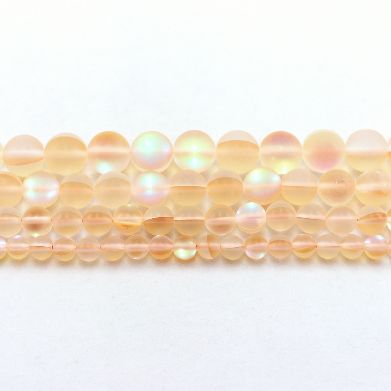 Višebojni mat mjesečev kamen, austrijsko kristalno staklo, okrugle labave perle 6/8/10/12 mm 15 inča za izradu nakita, DIY, ogrlica, narukvica