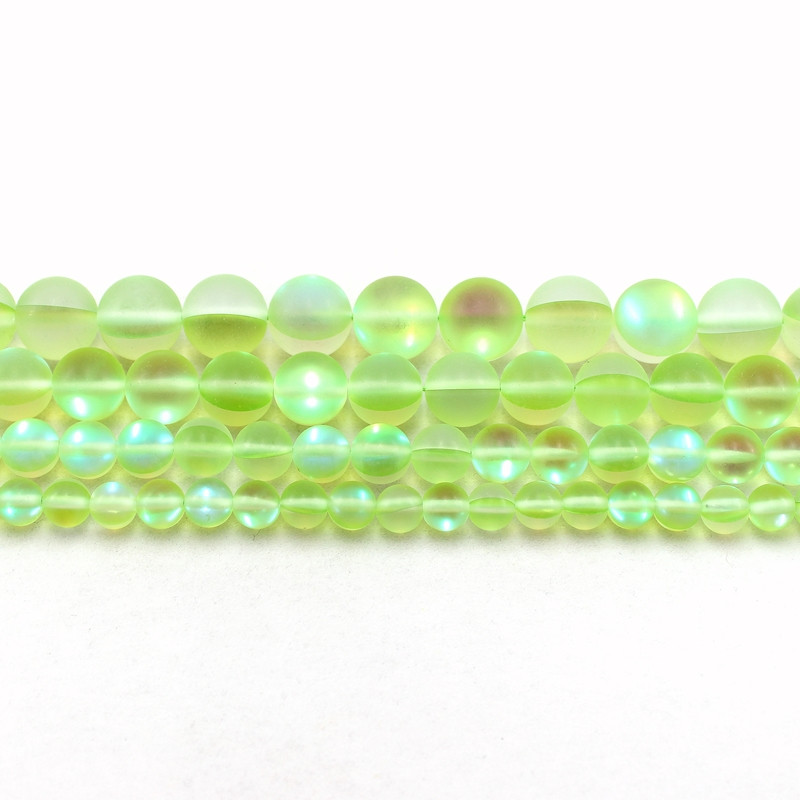 Višebojni mat mjesečev kamen, austrijsko kristalno staklo, okrugle labave perle 6/8/10/12 mm 15 inča za izradu nakita, DIY, ogrlica, narukvica