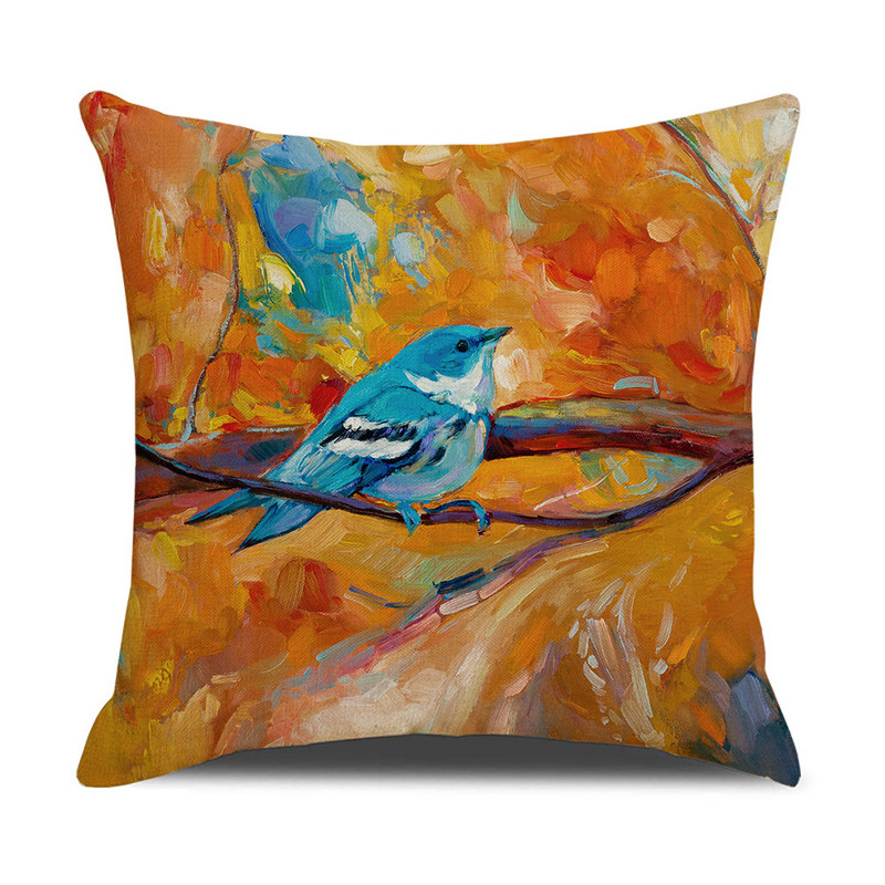 Akvarel ptica Jastučnica Jastučnica Uredski uredski kauč Jastučnica Ukrasna jastučnica