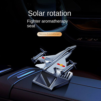 Car Aromatherapy Solar Combat Airplane Model Rotating Air Freshener Dashboard Perfume Car Diffuser Perfume