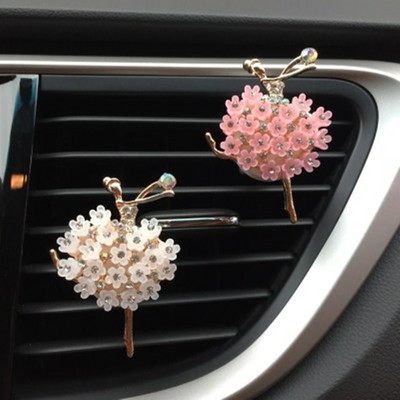 Diamond Ballet Girl Car Air Vent Парфюм Solid Fragrance Car Aroma Diffuser Auto Outlet Освежител за въздух Car-Styling