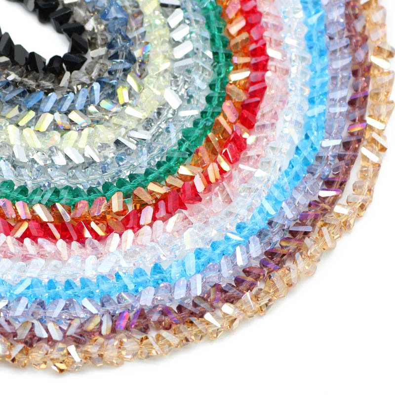 8 mm 90 komada Tetraedarski trokut Austrijski kristalni privjesci Staklene labave perle za nakit Ogrlice Narukvice Izrada DIY dodataka