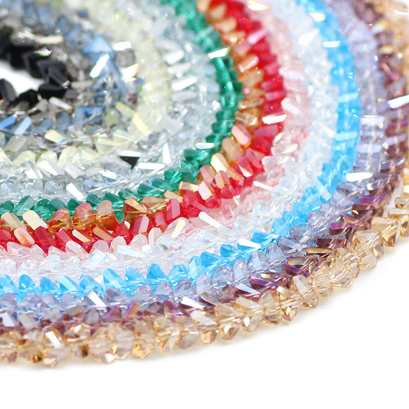 8 mm 90 komada Tetraedarski trokut Austrijski kristalni privjesci Staklene labave perle za nakit Ogrlice Narukvice Izrada DIY dodataka