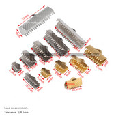 20 komada zlatne vrpce od nehrđajućeg čelika s teksturom kopče stezaljke kabela naborane završne kapice vrha konektora narukvice sa zubima 6 VELIČINA