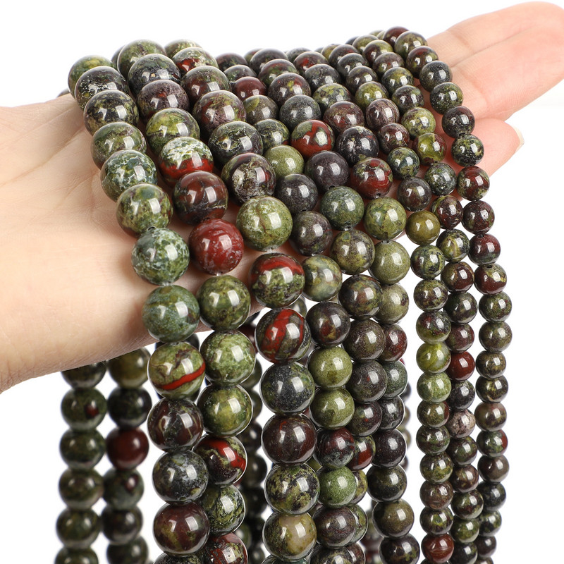 Kamene perle od prirodnog zmajevog krvavog kamena Okrugle labave perle za izradu nakita DIY Narukvica Ogrlica Šarm Dodaci 4/6/8/10/12MM