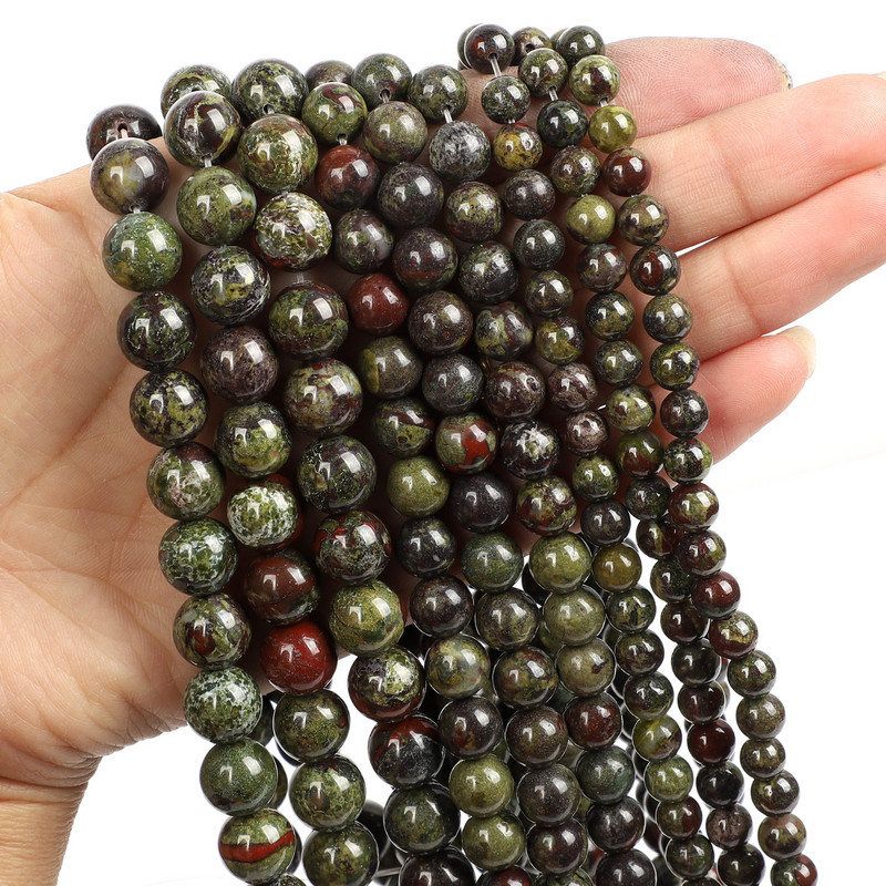 Kamene perle od prirodnog zmajevog krvavog kamena Okrugle labave perle za izradu nakita DIY Narukvica Ogrlica Šarm Dodaci 4/6/8/10/12MM