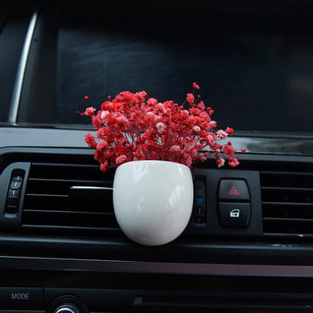 Малък букет изсушени вечни цветя Интериор на кола Изход за въздух Аромат Щипка Декорация на кола Орнаменти
