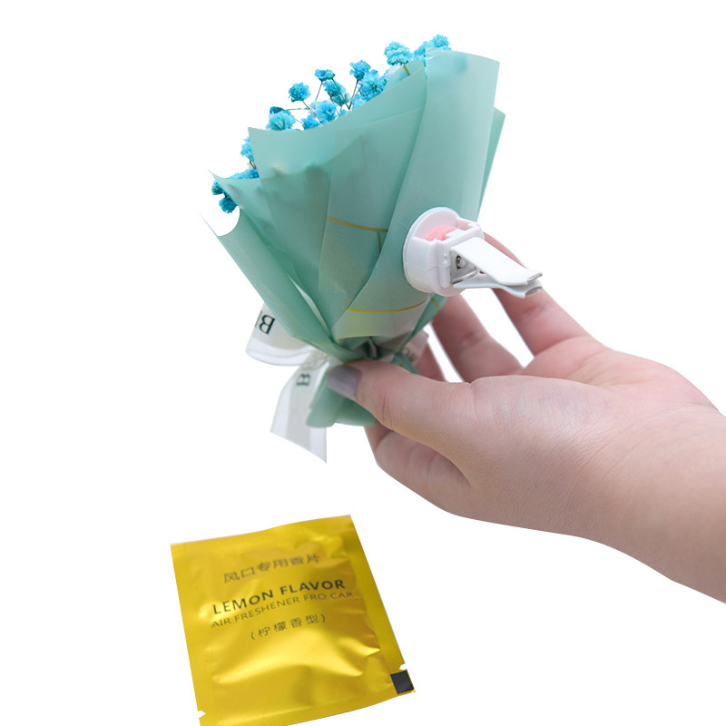 Väike kimp kuivatatud igavesed lilled auto sisemuse õhu väljalaskeava lõhnaklamber auto kaunistus kaunistused