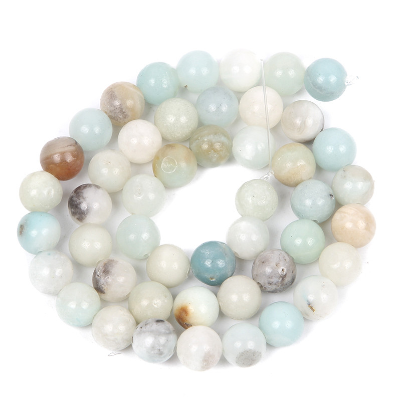 Veleprodajne perle od amazonita, šarm od prirodnog kamena, okrugle-labave perle-za izradu nakita DIY narukvice, ogrlica, nit 6 8 10 MM