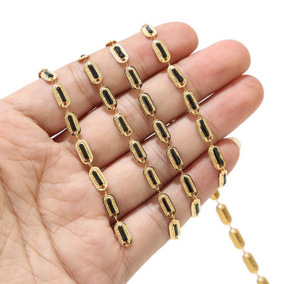 1-metarski lančići od emajlirane šipke od nehrđajućeg čelika Šareni lančići s perlama od emajla pogodni za žene Nalazi za izradu nakita