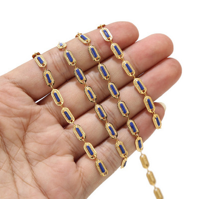 1-metarski lančići od emajlirane šipke od nehrđajućeg čelika Šareni lančići s perlama od emajla pogodni za žene Nalazi za izradu nakita