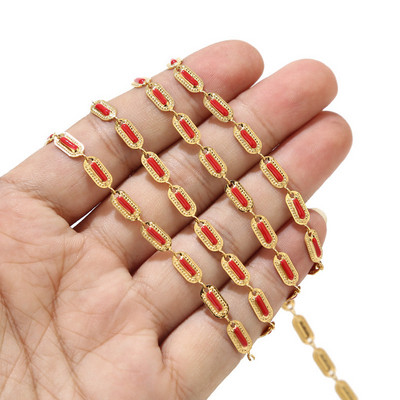 1-metarski lančići od emajlirane šipke od nehrđajućeg čelika Šareni lančići s perlama od emajla pogodni za žene Nalazi za izradu nakita