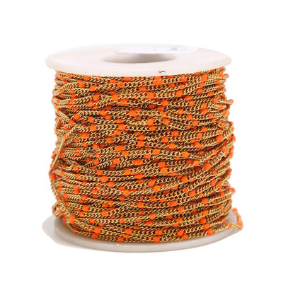 2 metra 2 mm emajlirani nehrđajući čelik plavi/crveni/zeleni/crni/ružičasti/narančasti satelitski lančići kuglasti rubni lanac s kuglicama za izradu nakita