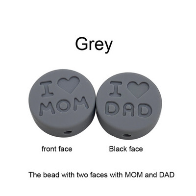 10 kom/Part silikonske perle 18 mm perle volim mamu/tatu DIY kopče za dudu varalica Nakit Ogrlica Dodaci za zube Silikonska grickalica za bebe